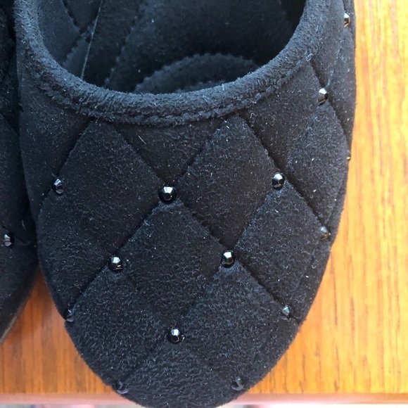 CL Chinese Laundry 10W Black Faux Suede studded Ballet Flats - Picture 2 of 7